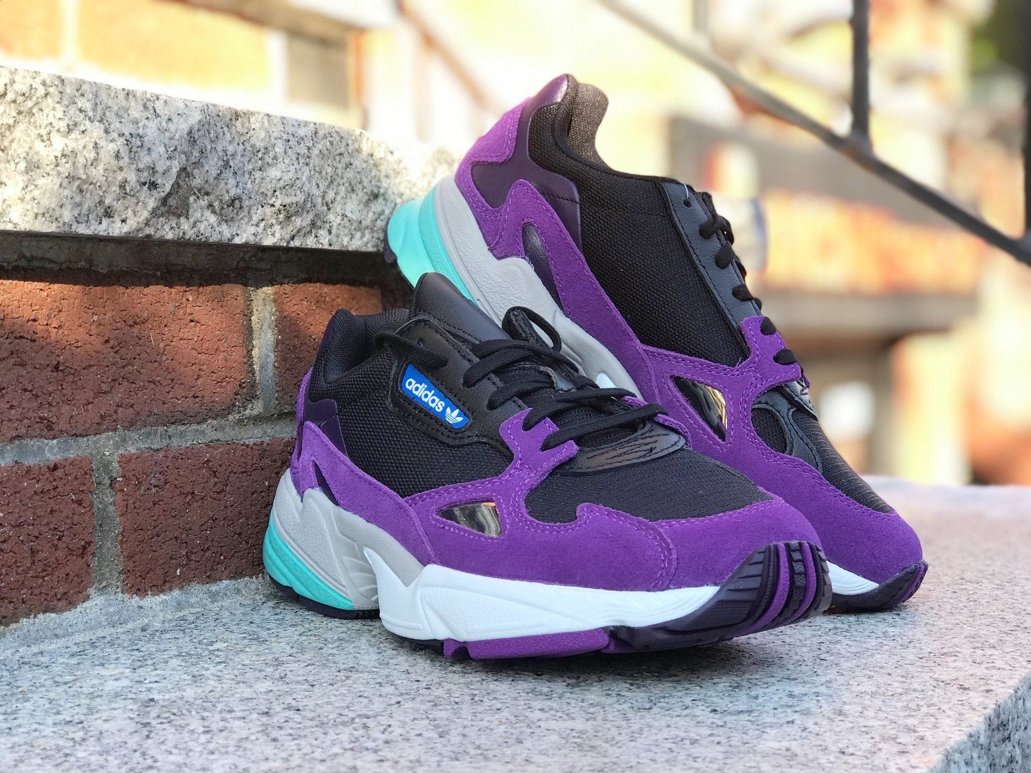 Adidas Womens Falcon W Black white purple CG6216 Adidas Womens Falcon W Black White Purple CG6216 -Adidas store 02bac62387d8b52e7740a8cfe648ee310bf59347