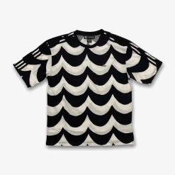 Women's Adidas MARIMEKKO OVERSIZED Tee Black White H20475