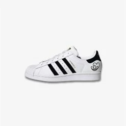 Adidas Womens Superstar White Black Gold Metallic FY4755