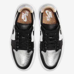 Women's Air Jordan 1 Elevate Low SE DQ8561-001 Metallic Silver Black White -Adidas store Air Jordan 1 Elevate Low Silver Toe DQ8561 001 Release Date 3
