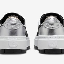 Women's Air Jordan 1 Elevate Low SE DQ8561-001 Metallic Silver Black White -Adidas store Air Jordan 1 Elevate Low Silver Toe DQ8561 001 Release Date 5