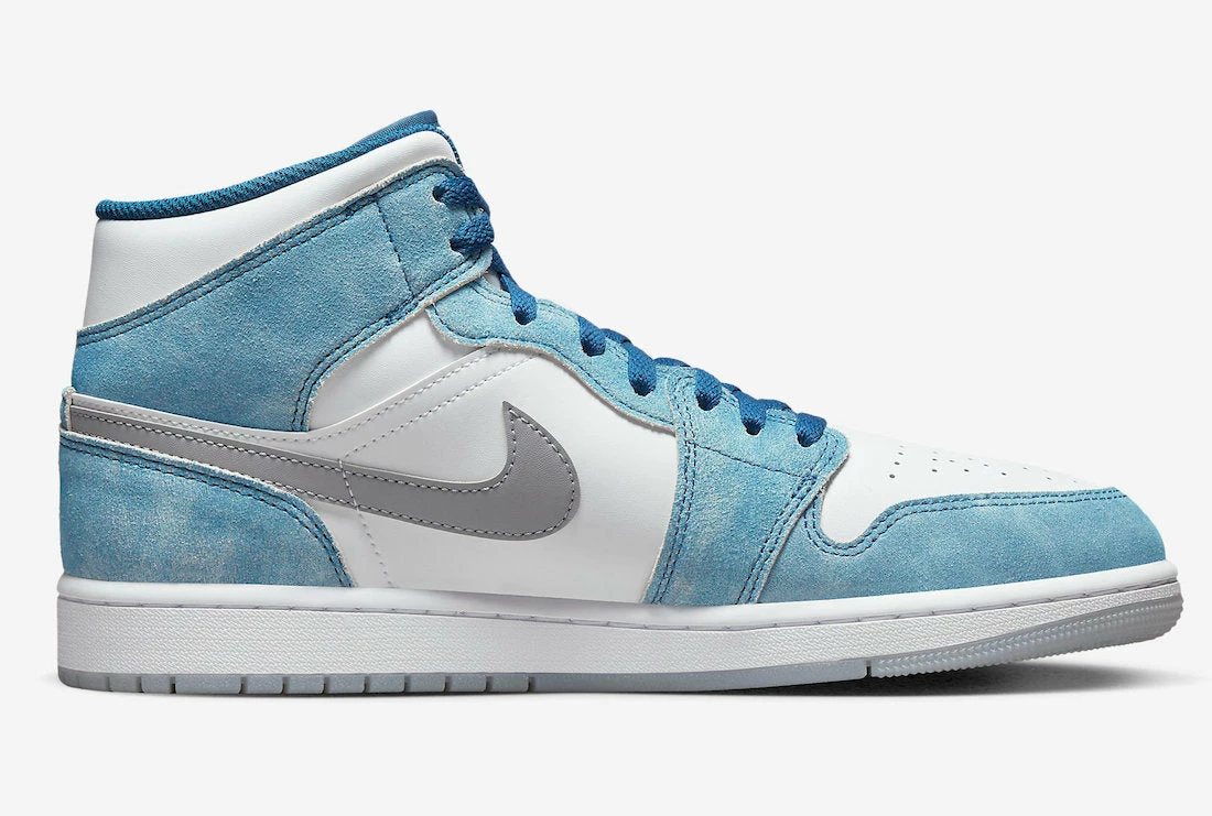 Air Jordan 1 Mid SE GS French Blue Fire Red White DR6235-401 - Image 2