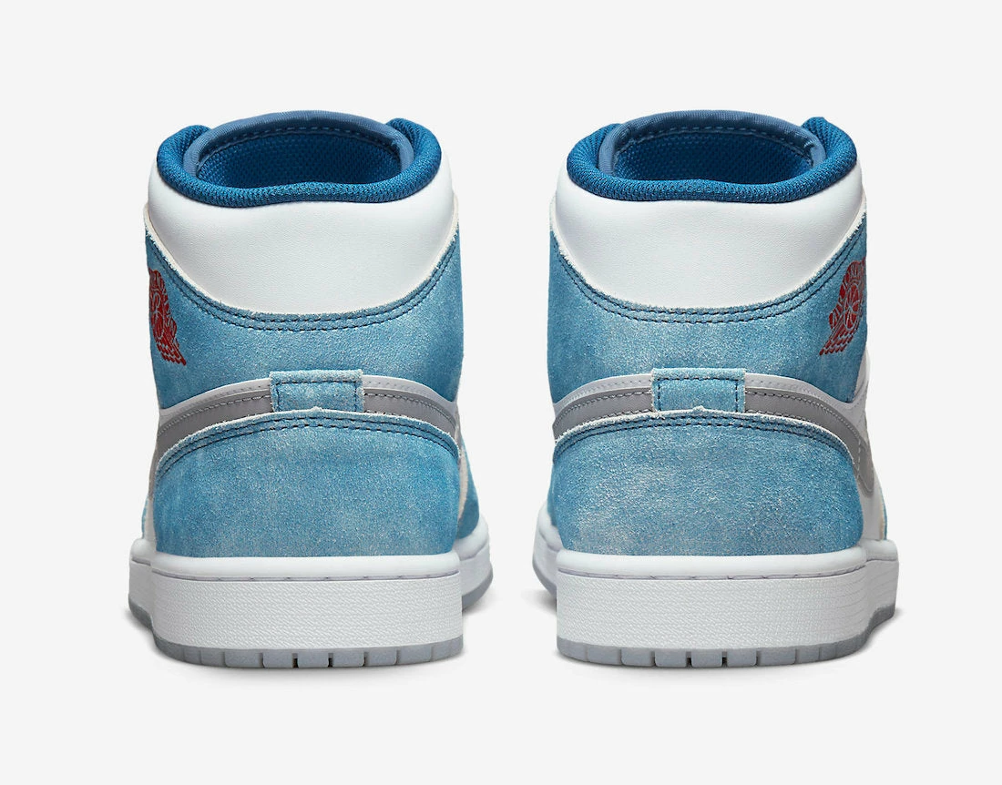 Air Jordan 1 Mid SE GS French Blue Fire Red White DR6235-401 - Image 3