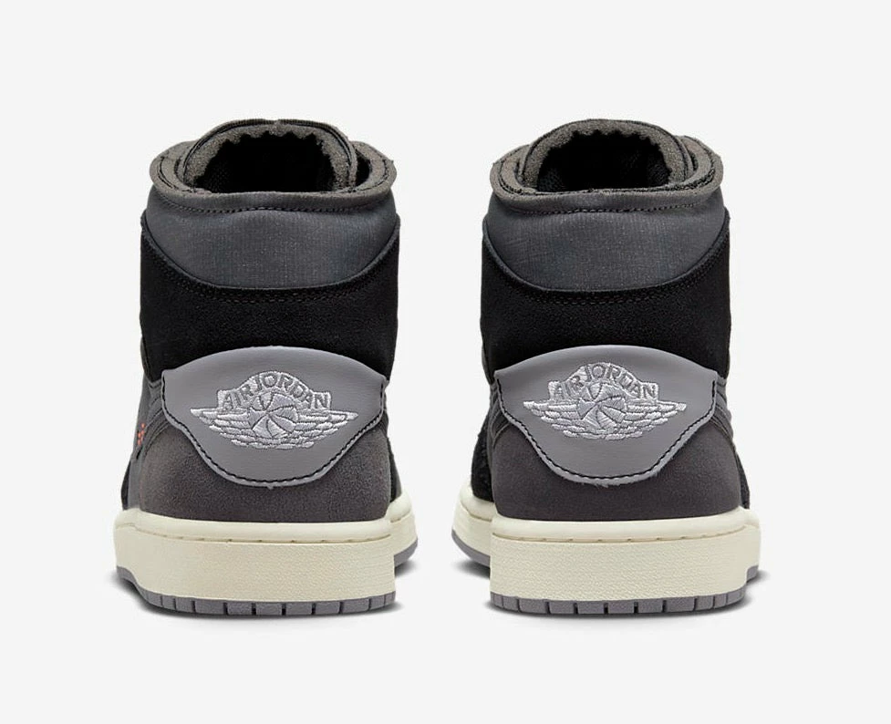 Air Jordan 1 Mid SE Craft Black Cement Grey LT Granite DM9652-001 - Image 4
