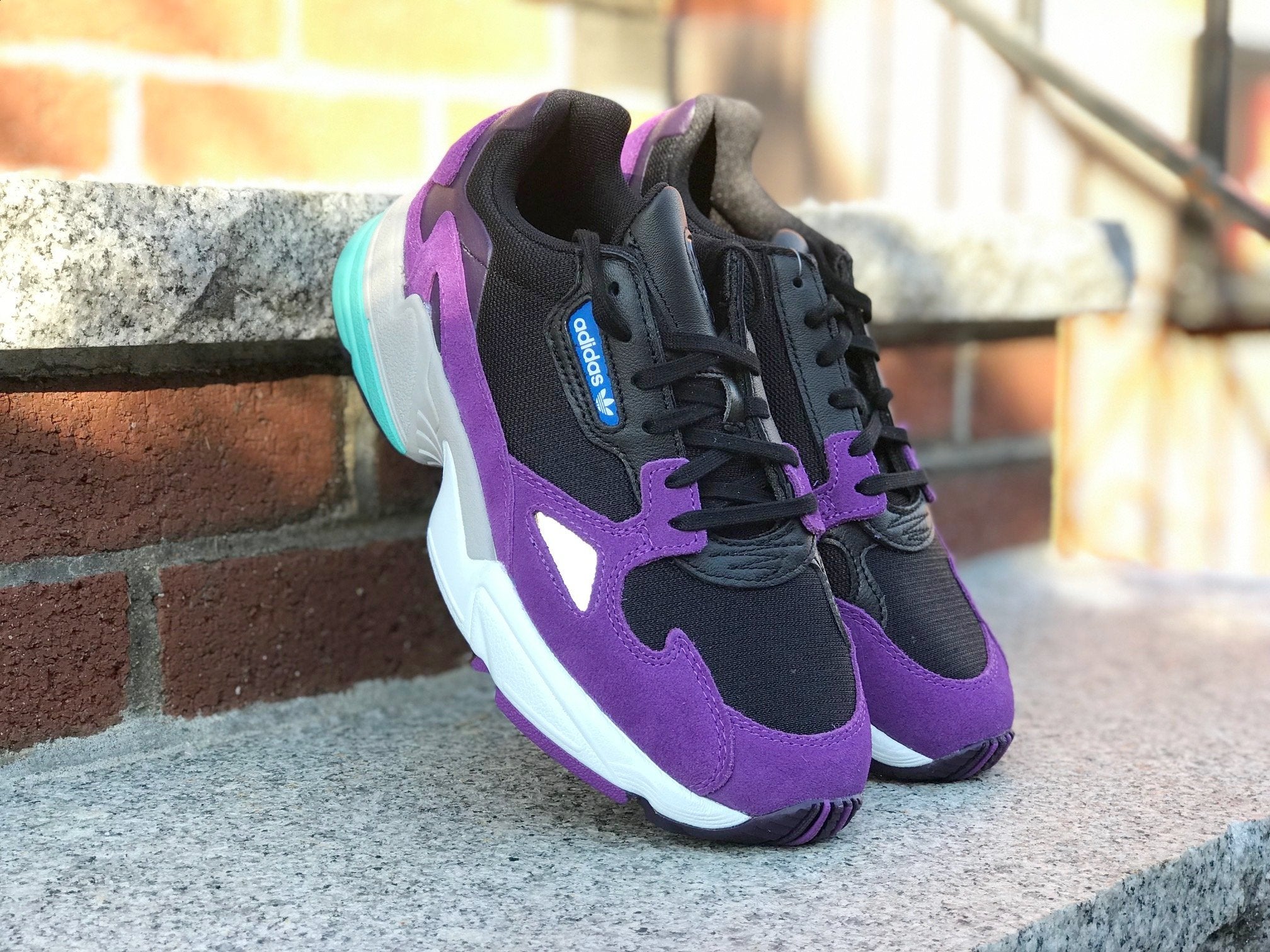 Adidas Womens Falcon W Black white purple CG6216 Adidas Womens Falcon W Black White Purple CG6216 -Adidas store IMG 2760