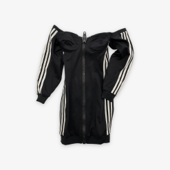 Women's Adidas JS Off Shoulder Skirt Black White IA0109