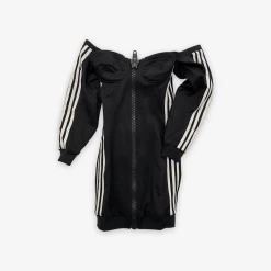 Women's Adidas JS Off Shoulder Skirt Black White IA0109