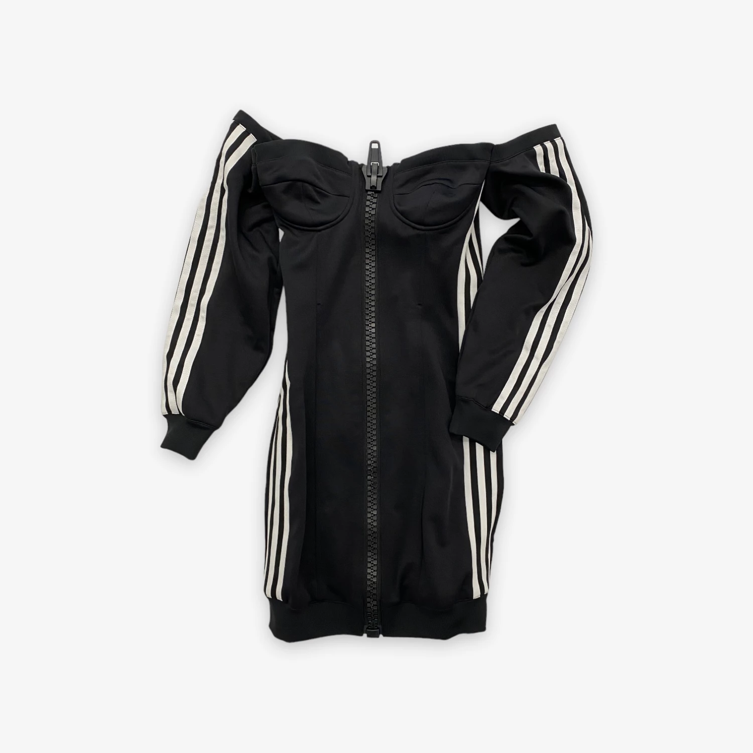 Women's Adidas JS Off Shoulder Skirt Black White IA0109