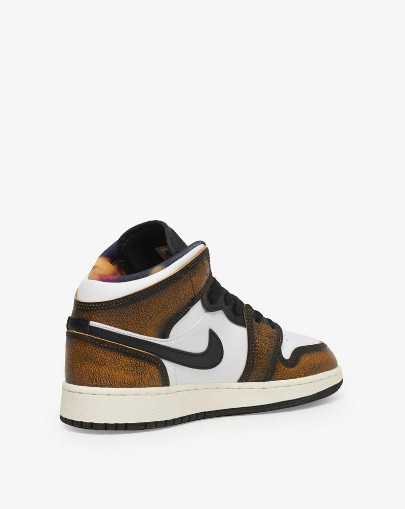 Air Jordan 1 Mid SE (GS) Black Taxi White Sail DQ8418-071 - Image 3